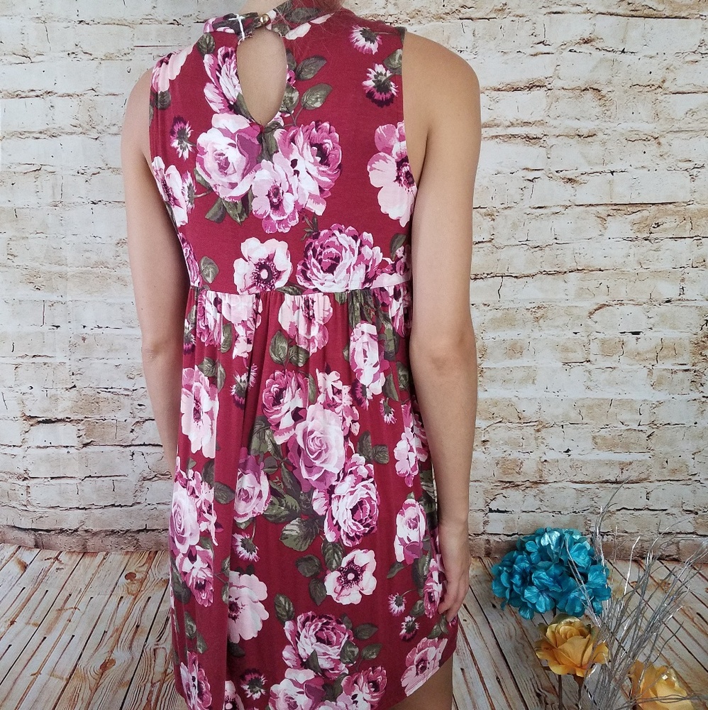 Floral Choker Dress - Picture 2 of 3